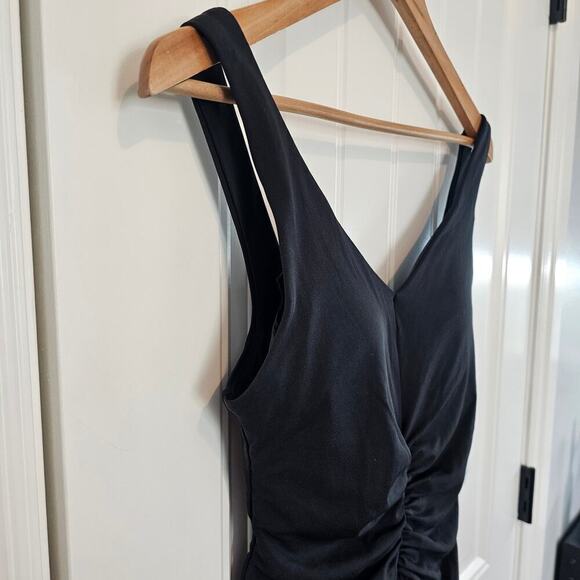 Calia by Carrie Underwood Ruched One Piece Swimsuit Womens Size 4 Black Neutral - Picture 5 of 12